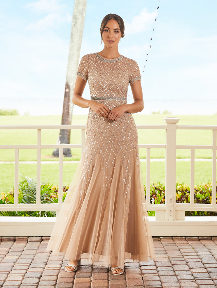 Adrianna Papell Platinum Bridesmaid Dress 40261 | Bella Bridesmaids
